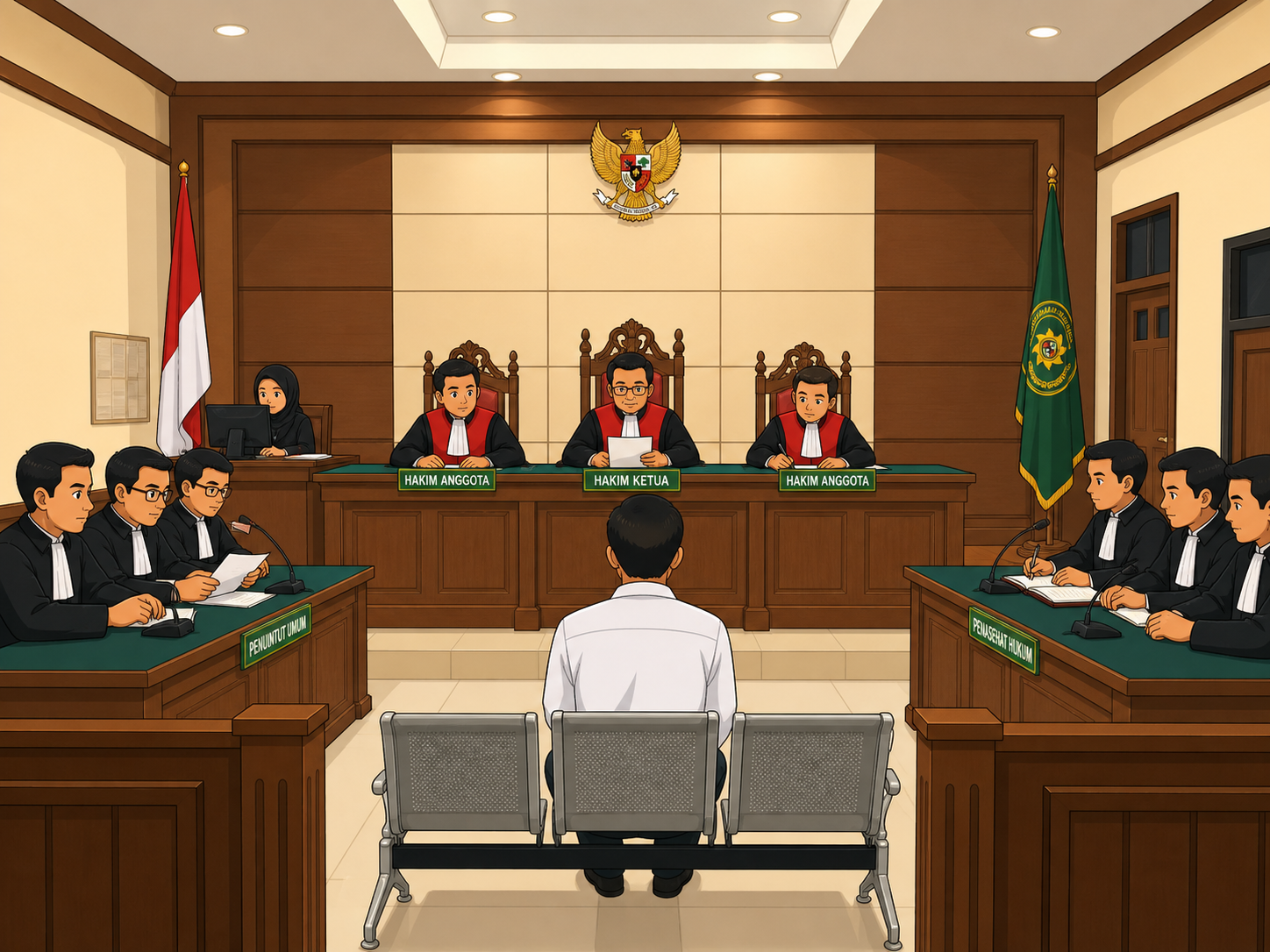 Ilustrasi ruang sidang Civil Verse